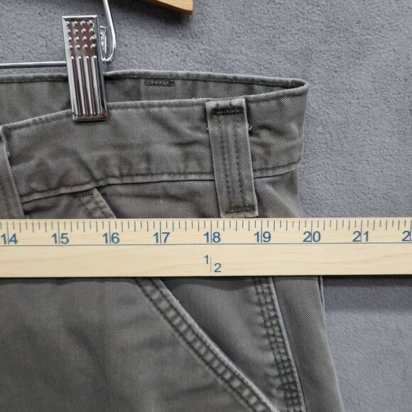 Carhartt Gray Canvas Dungaree Carpenter Work Men Pants 40x32 Cargo Relaxed Fit * - Picture 6 of 16